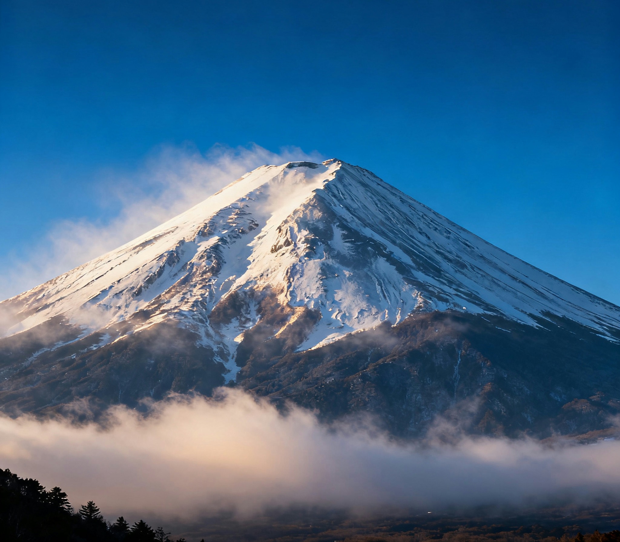 山梨から望む富士山